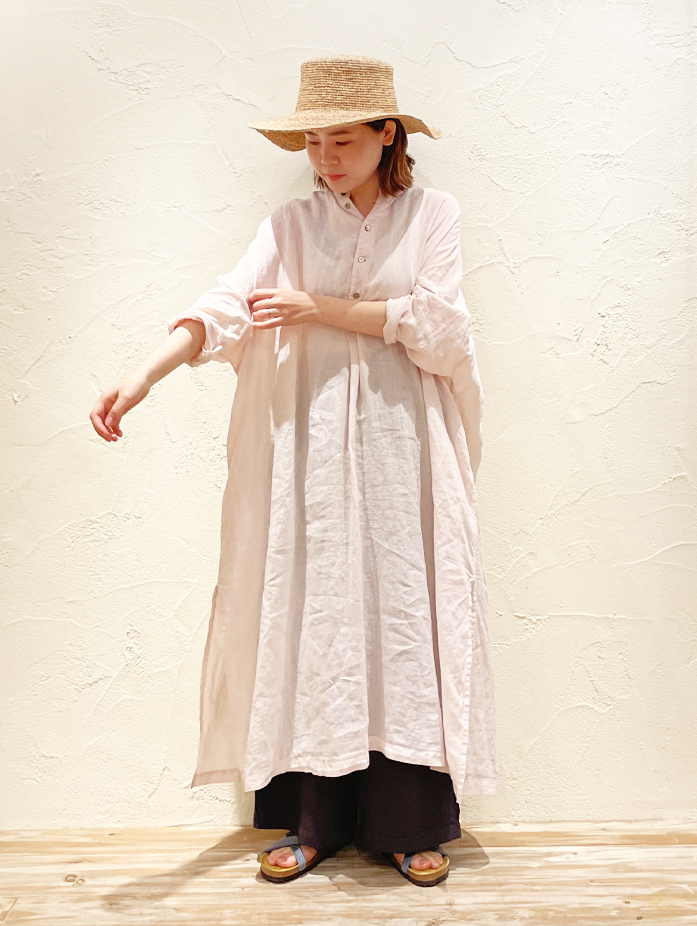 Linen wide body pullover shirt dress | STYLES｜nest Robe