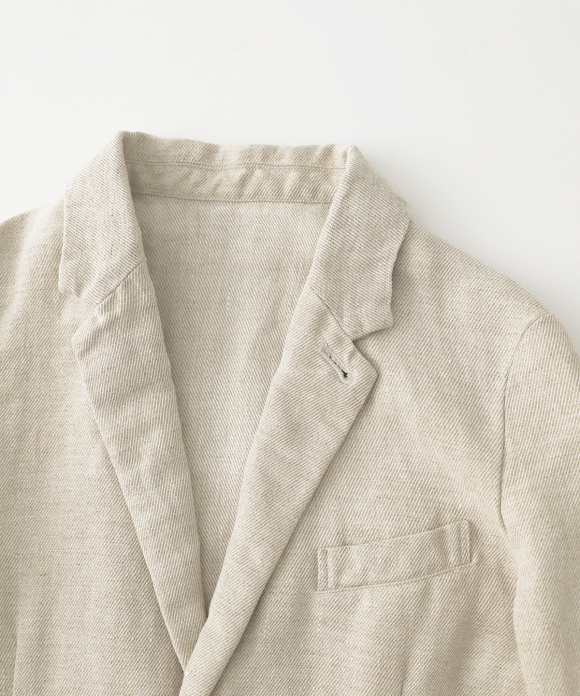 Linen twill nubby textured jacket｜nest Robe International Online Store