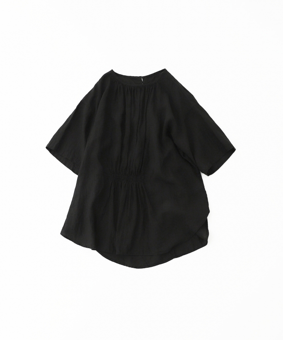 shirred pullover blouse