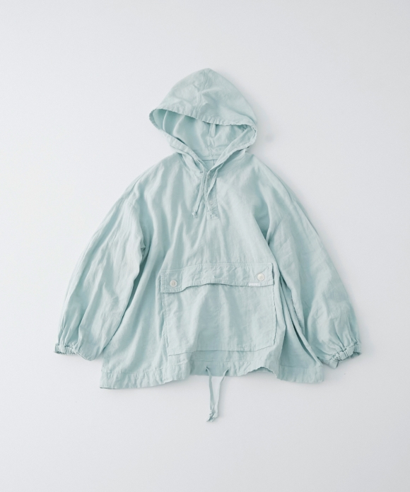 (UpcycleLino) Linen Cotton Omi-zarashi Anorak Shirt｜nest Robe ...