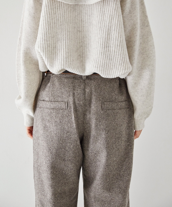 Wool Tweed Pleated Pants｜nest Robe International Online Store