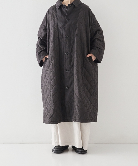 Cotton Ramie Diamond Quilted Coat｜nest Robe International Online