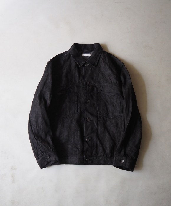 linen trucker jacket