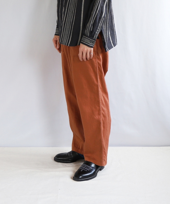 Cotton-Kapok-Linen twill work pants｜nest Robe International Online Store
