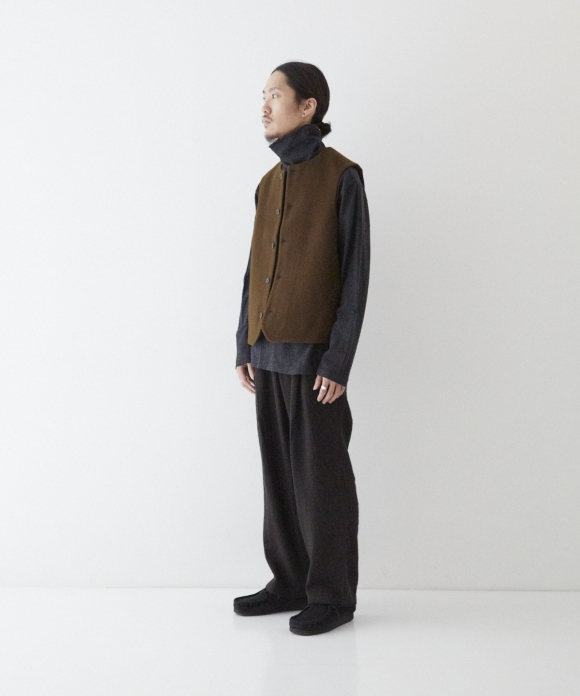 Wool Mosser Crew Neck Vest｜nest Robe International Online Store
