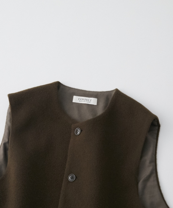 Wool Mosser Crew Neck Vest｜nest Robe International Online Store