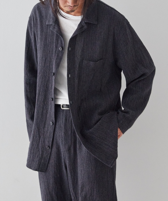 Cotton Dobby Work Shirt Jacket｜nest Robe International Online Store