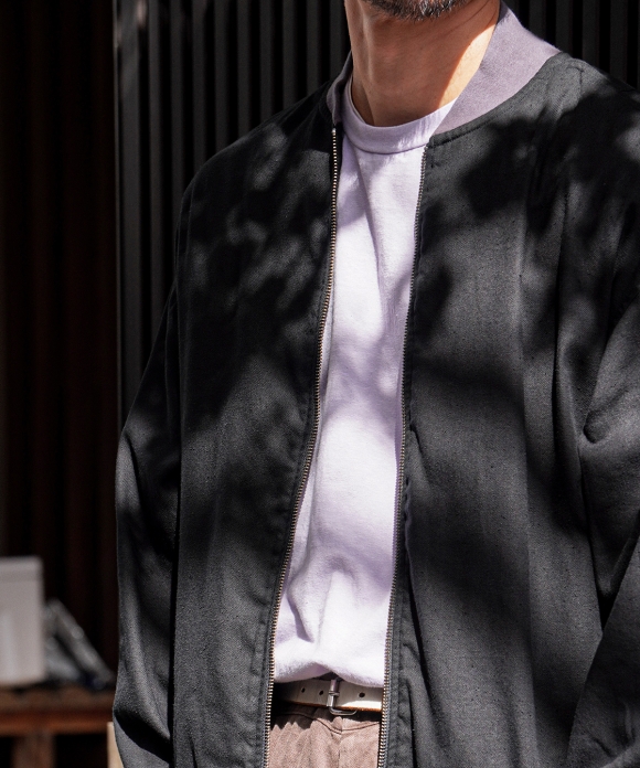 Cotton Silk Serge Lightweight Bomber Jacket｜nest Robe International Online  Store