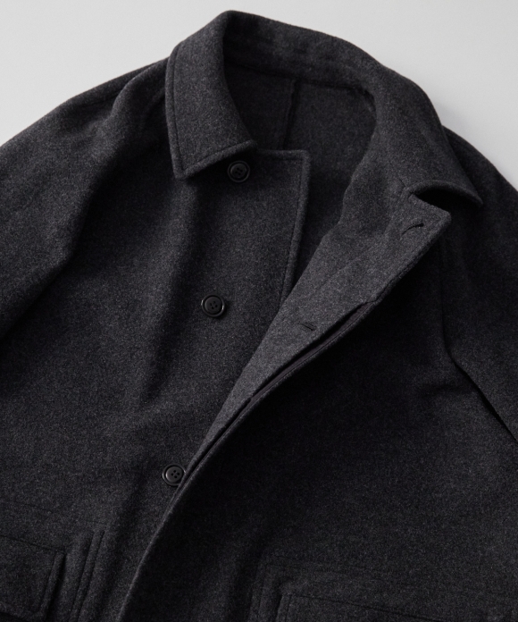 Wool Cashmere Fleece Stand Collar Coat｜nest Robe International