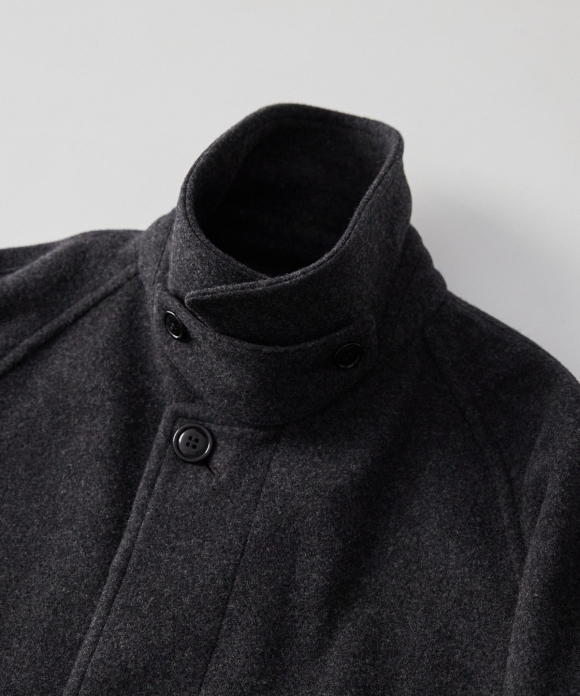 Wool Cashmere Fleece Stand Collar Coat｜nest Robe International