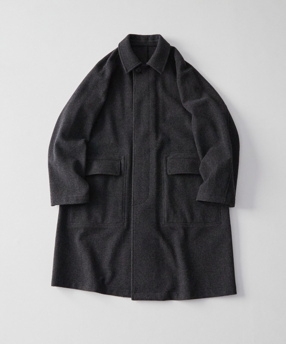 Wool Cashmere Fleece Stand Collar Coat｜nest Robe International