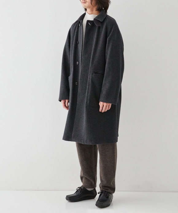 Wool Cashmere Fleece Stand Collar Coat｜nest Robe International