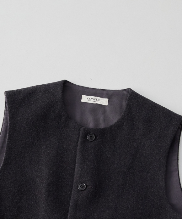 Wool Mosser Crew Neck Vest ｜nest Robe International Online Store