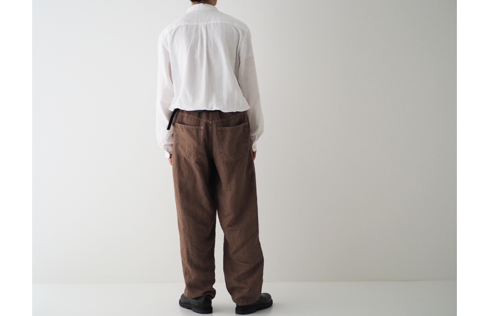 Sulfur Dyed Linen Denim Pants in Mocha