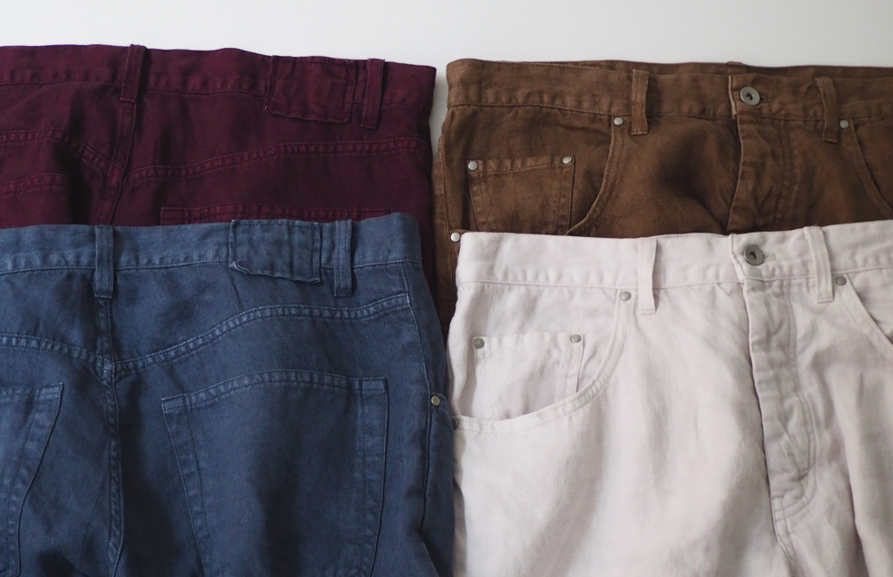 Sulfur Dyed Linen Denim Pants